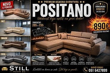 Premium ugaona garnitura POSITANO - Dimenzije: 295 x 235 cm - Tip na lalafo.rs Premium ugaona garnitura POSITANO - Dimenzije: 295 x 235 cm - Tip